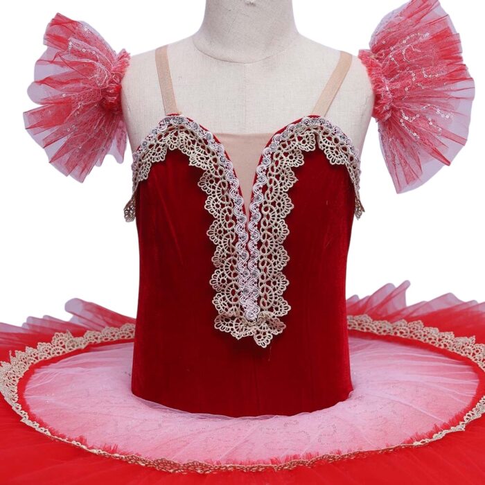 Red Stretch Ballet Tutu - Image 3